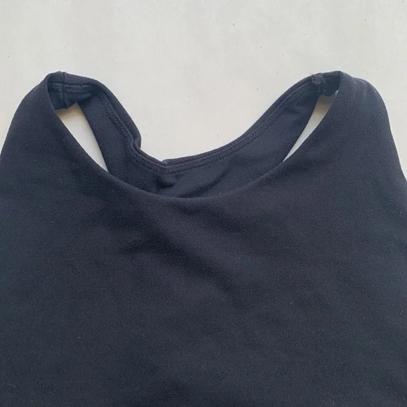 Alphalete Black Racerback Sports Bra High Neck Crop Top Size Small - Picture 3 of 9